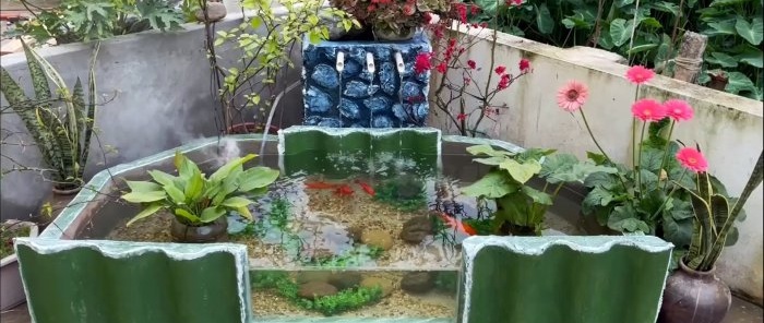 Wie man aus verfügbaren Materialien kostengünstig einen Teich im Garten baut