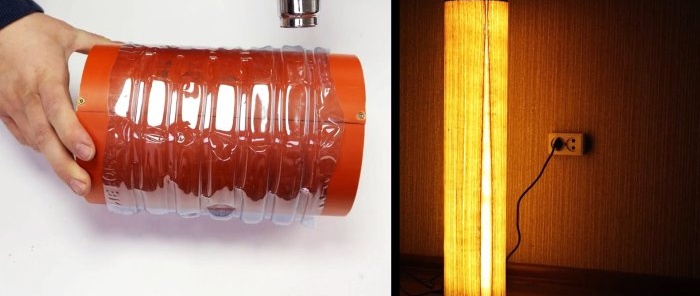 Jak vyrobit originální lampu z PET lahví a dýhových pásků