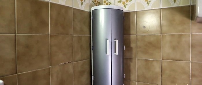 Hoe maak je een hoekkast voor een badkamer van PVC-buis
