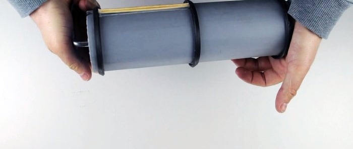 How to make a roller from a PVC pipe and imitate brickwork quickly and cheaply on a crane