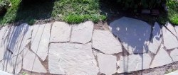 A fairly inexpensive way to make a garden path without concrete