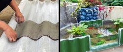 How to cheaply make a pond in the garden from available materials