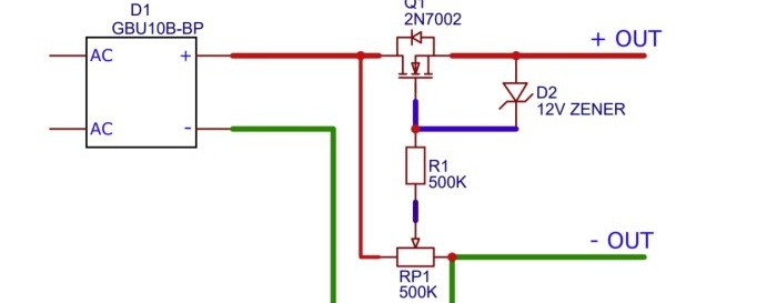 Spänningsregulator 220 V utan transformatorer, tyristorer och triacs