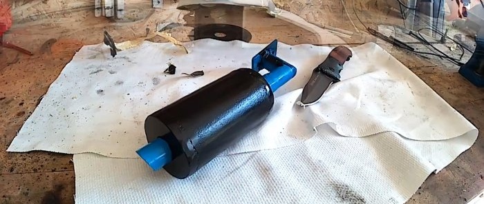 Making a muffler for a home trimmer