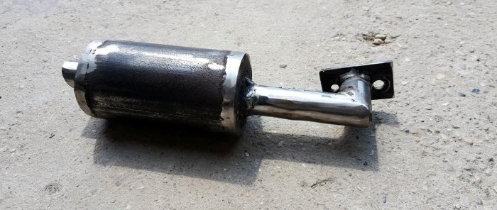 Making a muffler for a home trimmer