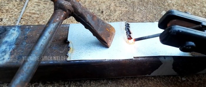 The trick of an experienced welder when welding thin metal 03 mm