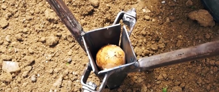 Hoe je een handige en effectieve aardappelplanter maakt en gebruikt van metaalafval