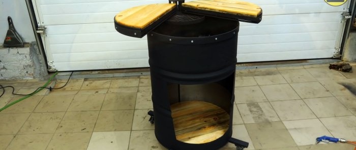How to make a barbecue grill from a barrel