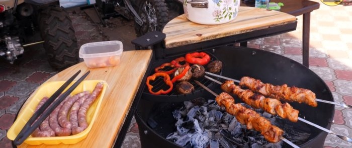 How to make a barbecue grill from a barrel