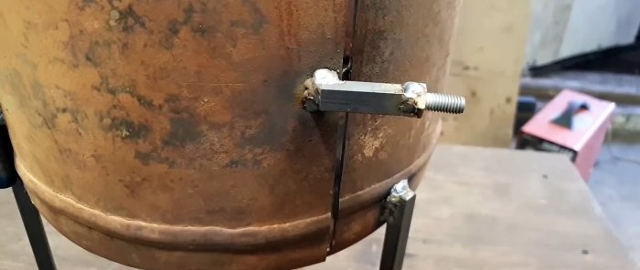 Sådan laver du et komfur til en kedel fra en gascylinder