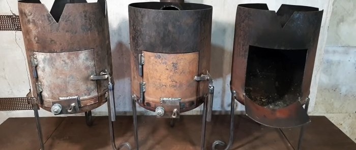 Cómo hacer una estufa para un caldero con un cilindro de gas.