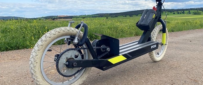 How to make a simple electric scooter based on a children's bicycle