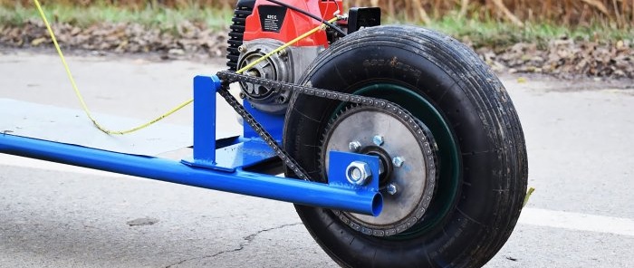 Wie man einen Roller auf Basis eines Trimmermotors baut