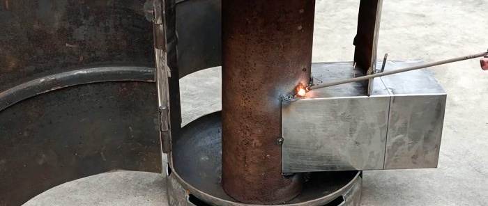 Forno 2 em 1 de botija de gás antiga com forno e fogão para cozinhar