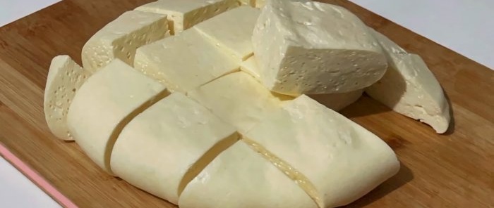 Recipe for tender brine cheese with a minimum amount of ingredients