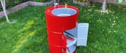 How to make a convenient and attractive garden sink from a metal barrel