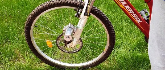 Električni pogon za bicikl "uradi sam" bez nepotrebne elektronike