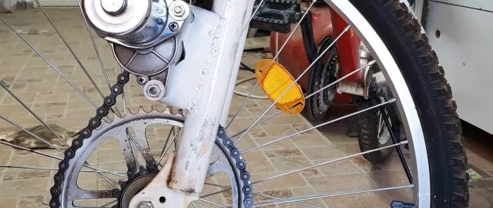 Električni pogon za bicikl "uradi sam" bez nepotrebne elektronike