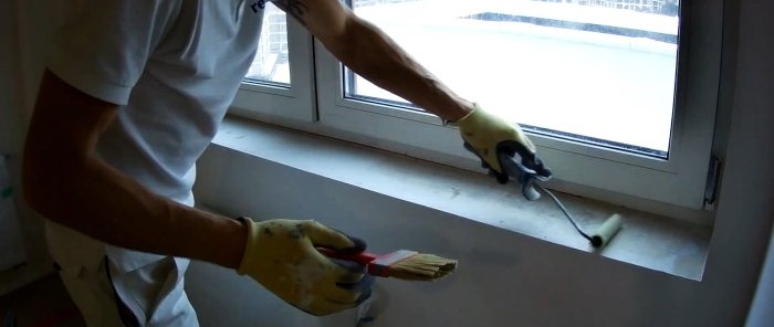 Hur man använder överblivet laminatgolv och gör en fönsterbräda nästan gratis