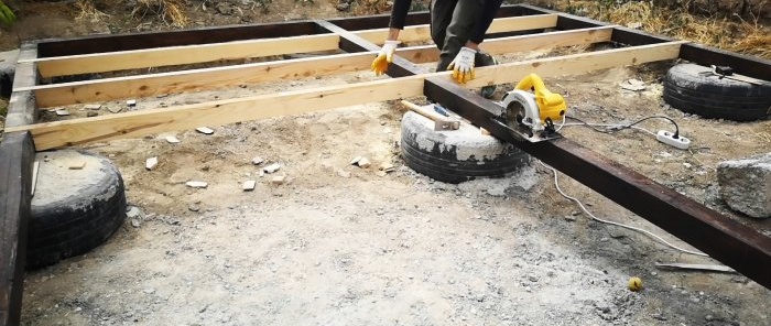 Comment fabriquer une base bon marché et durable pour un gazebo ou une terrasse