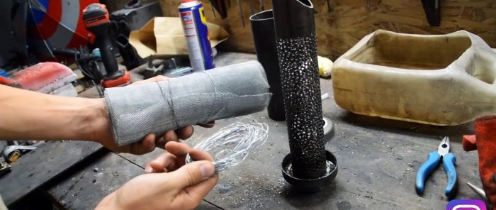 How to make an effective muffler for a motorcycle engine