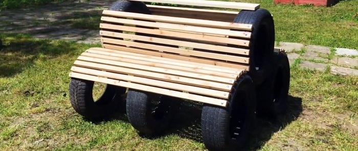 Jak vyrobit lavici ze starých pneumatik