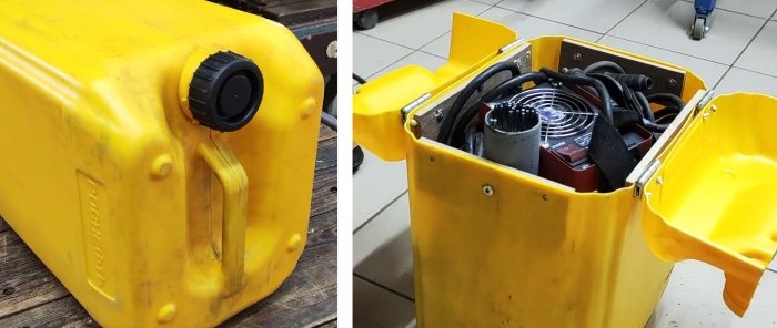 How to make a convenient case for welding equipment from a canister