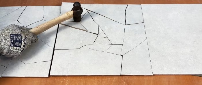 The tile will not crack if the glue is applied correctly. A secret from a professional.