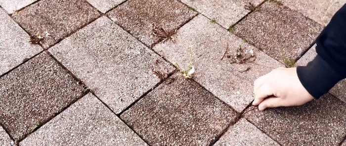 Acaba de ruixar i eliminar les males herbes seques, una manera de fàcil accés per eliminar les males herbes fàcilment.