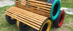 Neuvěřitelně užitečný a levný nápad na zahradu: nádherná lavička vyrobená ze starých pneumatik
