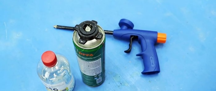 Cómo abaratar mucho la limpieza de una pistola con espuma de poliuretano