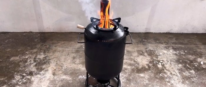 Come realizzare un forno turbo con fiamma regolabile e caricamento una tantum