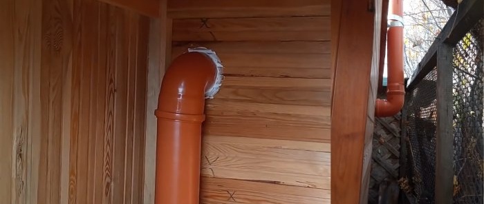 So sorgen Sie für eine Belüftung einer Außentoilette aus PVC-Rohren und vergessen unangenehme Gerüche