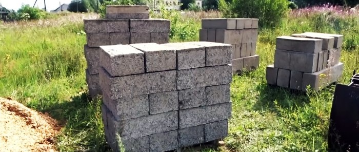 Como fazer blocos quentes de concreto serragem
