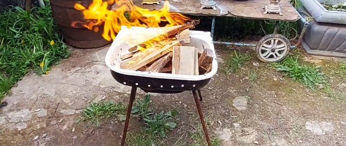 Sådan laver du en fantastisk grill fra en gammel vask uden stor indsats og omkostninger
