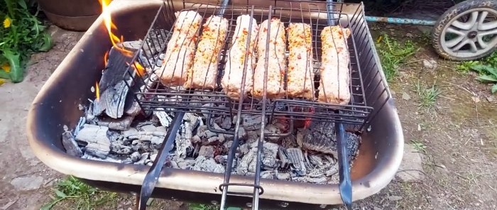 Paano gumawa ng isang kahanga-hangang barbecue mula sa isang lumang lababo nang walang labis na pagsisikap at gastos