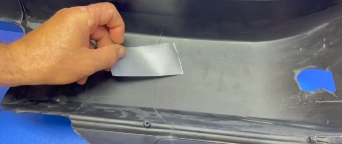 How to properly restore a damaged plastic bumper using available materials