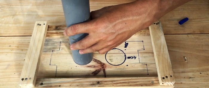 איך להכין תבנית בלוקים של מנעול עץ