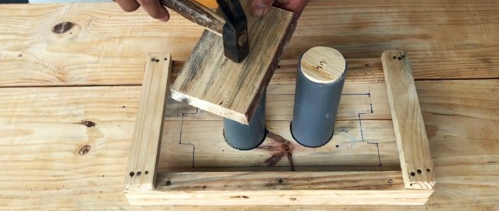 Kā izveidot koka slēdzenes bloka veidni