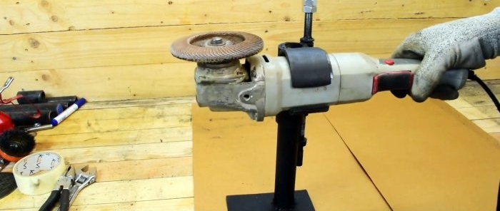 How to make a useful stand for an angle grinder and a drill from available materials