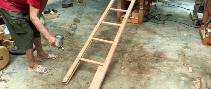 Ako vyrobiť skladací rebrík z dreva
