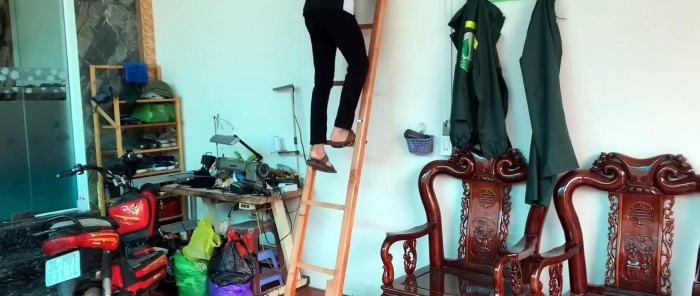 How to make a folding ladder from wood