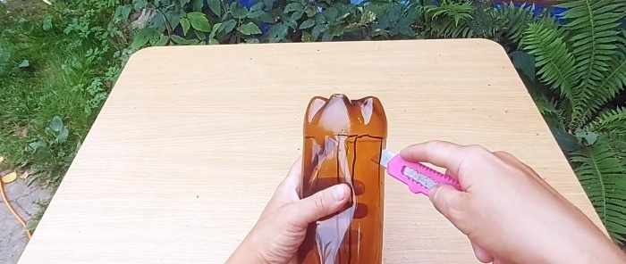 How to make a bird and mole repellent windmill from a PET bottle