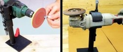 Jak z dostępnych materiałów zrobić przydatny stojak na szlifierkę kątową i wiertarkę