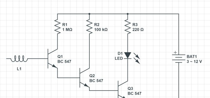 Do-it-yourself hidden wiring detector from available parts