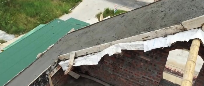 How to build a concrete roof without using mechanical means