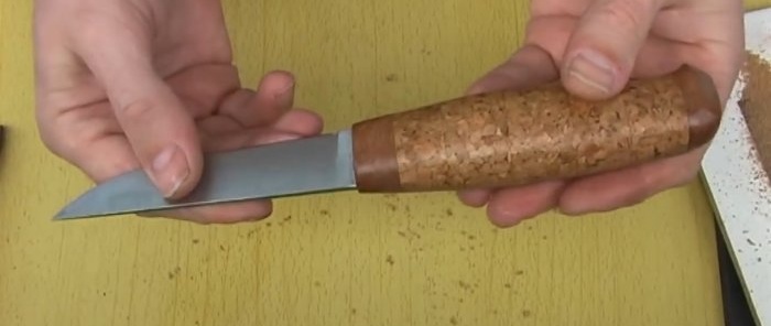 Ako vyrobiť rukoväť noža z korku