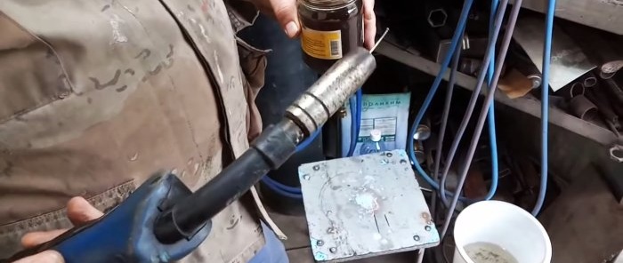 Lifehack for a welder Free non-stick agent for semi-automatic machines
