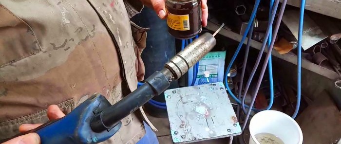 Lifehack for a welder Free non-stick agent for semi-automatic machines