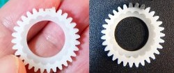 How to reliably restore damaged plastic gear teeth